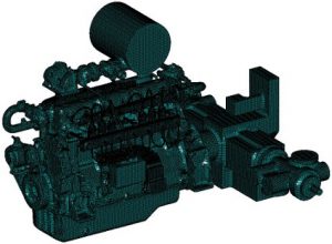 Simplified model of the engine and compressor ready for simulation