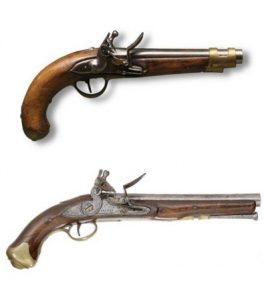 Flintlocks from the 18th century