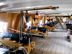 HMS Wictory (1765), upper gundeck of Lord Nelson's flagship; Photo: RD