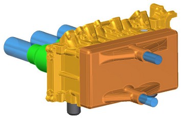 Conceptual CAD design of cleaning head attached to the fireface of cylinder head