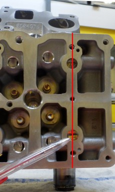 Location of cross section on casting