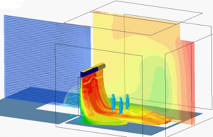 CFD simulation of hotel lobby ventilation