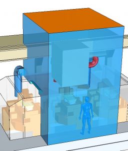 Ambient air around the cylinder head casting machine for CFD modelling