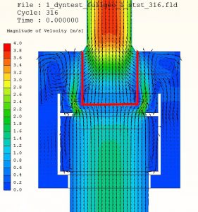 <i>Velocity magnitude and vectors in the steady-state simulation</i>