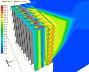 Combined aesthetic and performance louvre entry setup velocity