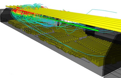 CFD project about a large venue ventilation simulation
